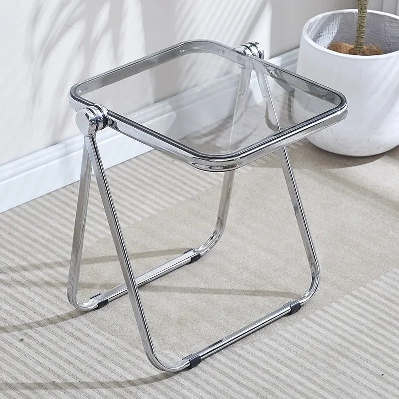 Mesa Auxiliar Plegable de Moda | Mesa de Centro Moderna de Acrílico