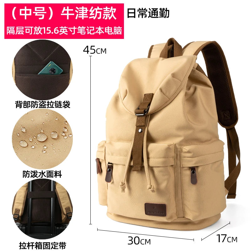 Vintage Large Capacity Backpack for Laptops | Durable Casual Bag