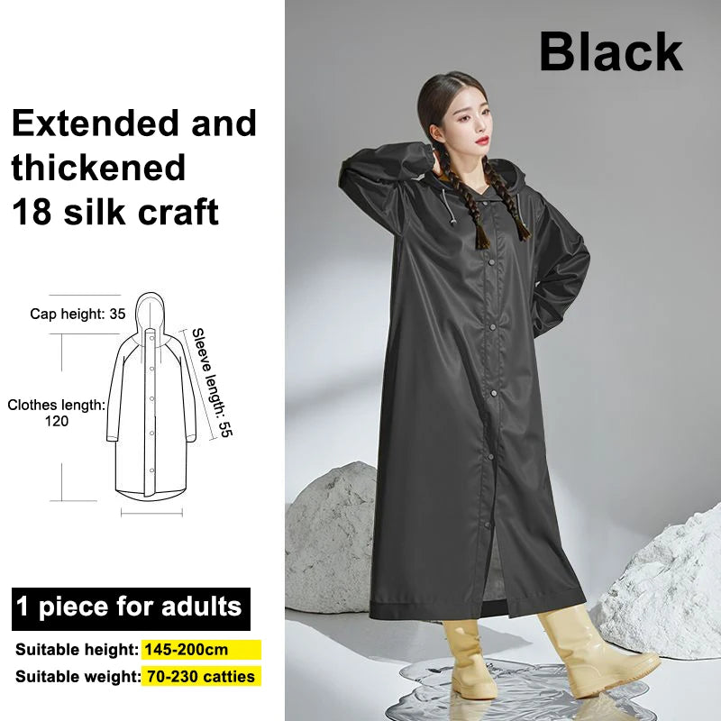 Transparent Non-Disposable Raincoat | Stylish Portable Poncho