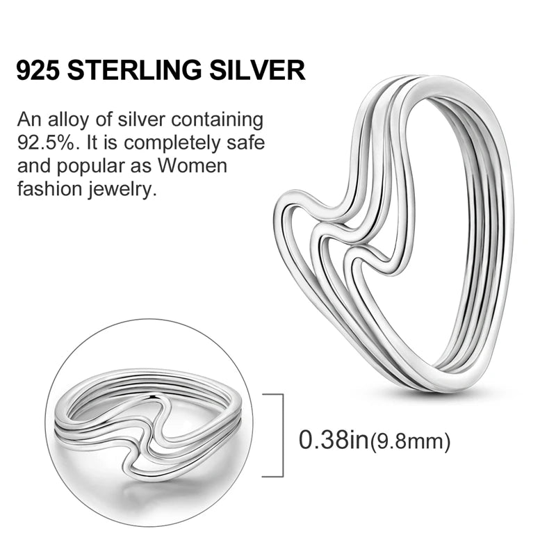 High-Quality 925 Sterling Silver Infinite Love Ring for Women