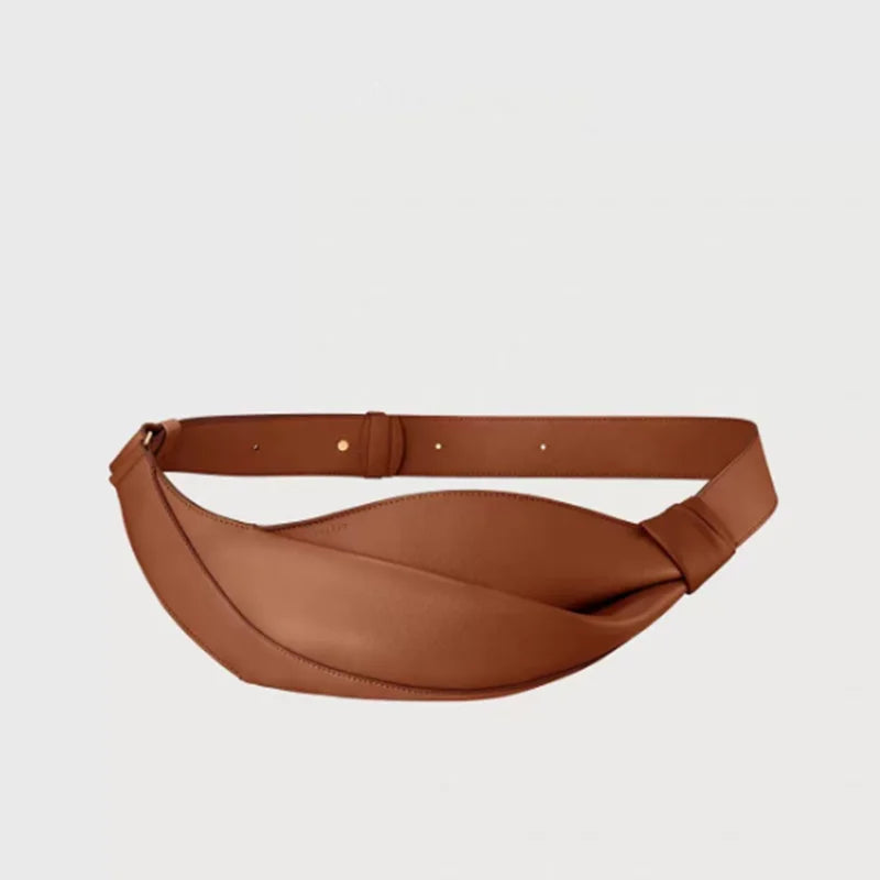Fashionable Horn Bag | Large Capacity Cowhide Crossbody Bag