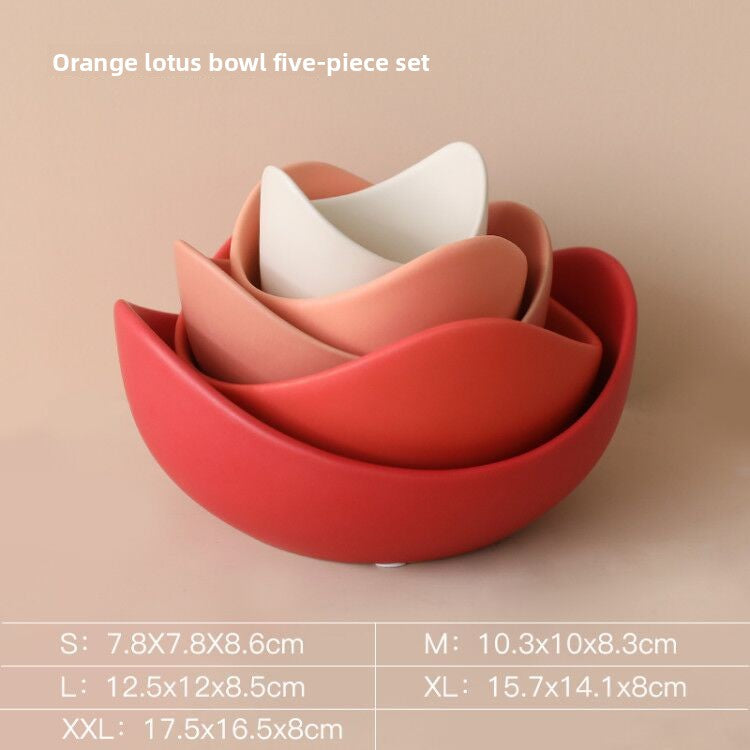 Lotus Ceramic Bowl | Elegant Japanese Style Decor & Serveware