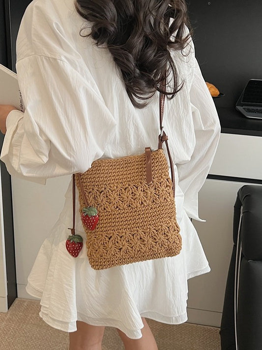 Stylish Woven Crossbody Bag | Adjustable Strap for Everyday Use