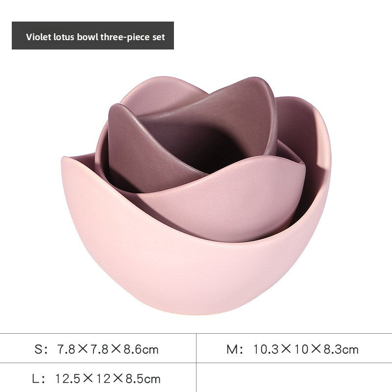Lotus Ceramic Bowl | Elegant Japanese Style Decor & Serveware