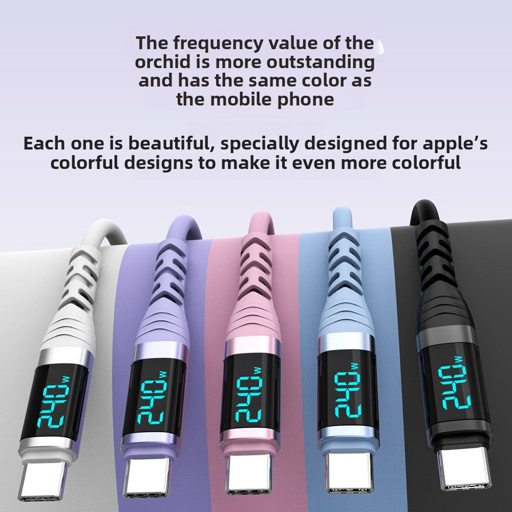 240W Digital Display Fast Charging Type-C Data Cable