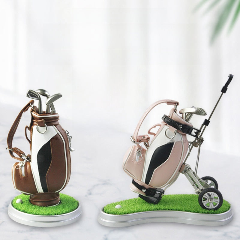 Golf Bag Inspired Pen Holder | Stylish Desktop Organizer