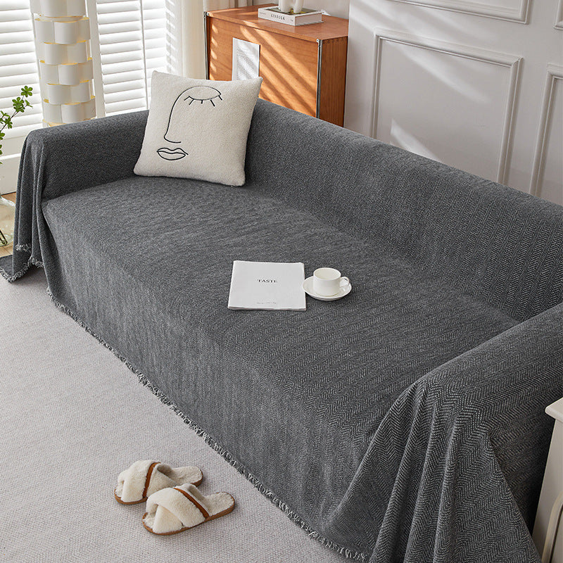 Solid Color Chenille Sofa Towel | Stylish & Comfortable Protection
