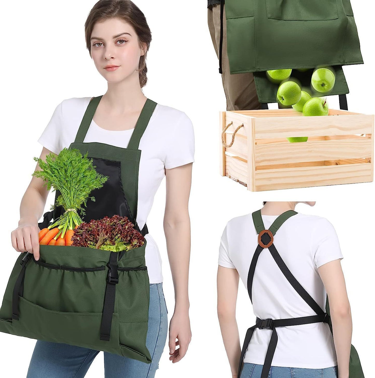 Thickened Canvas Work Apron with Large Pockets | Durable & Waterproof