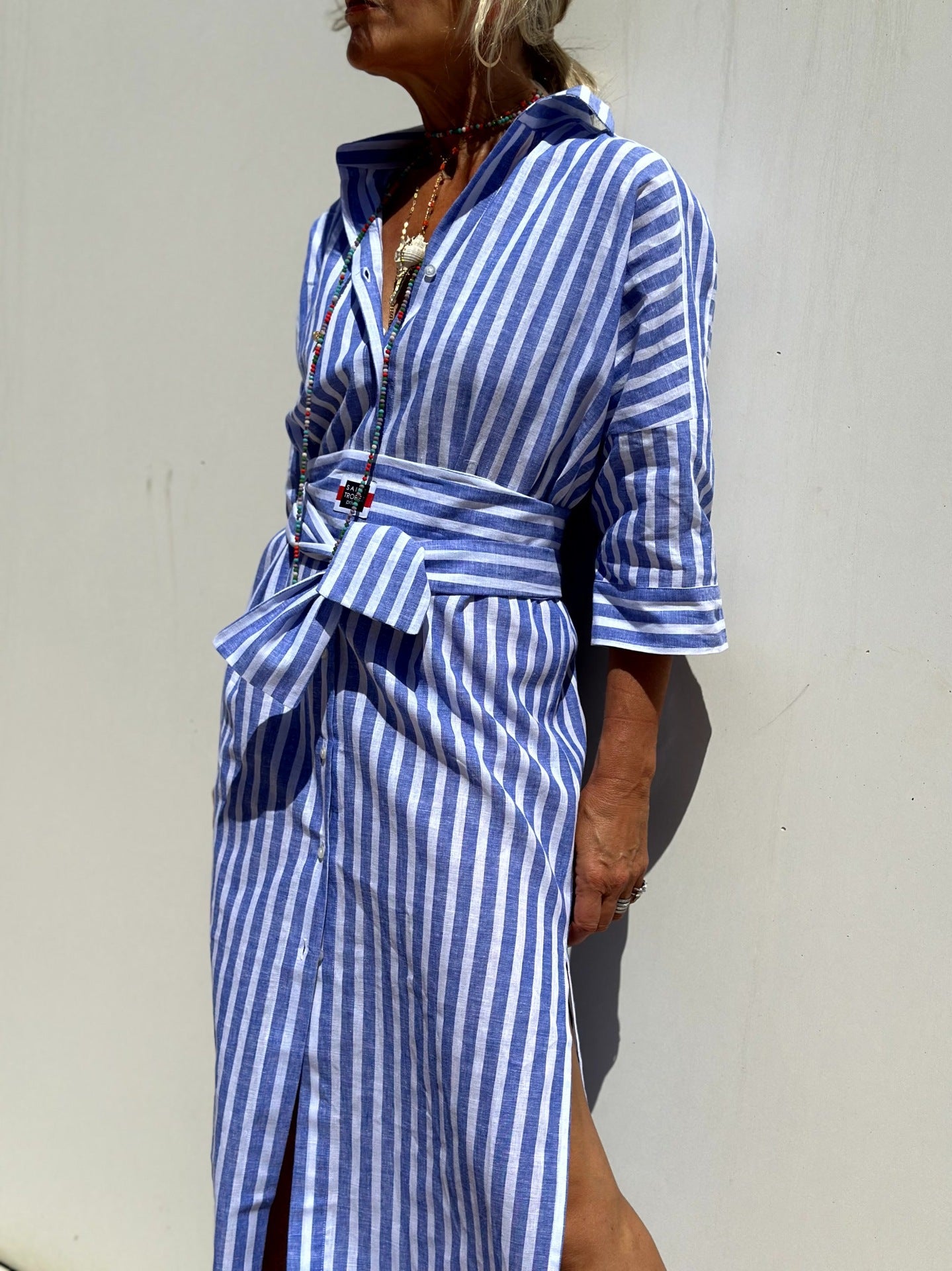 Stylish Women's Striped Polo Shirt Dress | Smart Casual Fashion