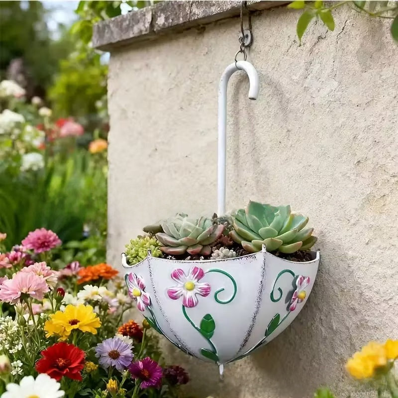 Elegant Umbrella Wall Planter | Stylish Vertical Garden Decor