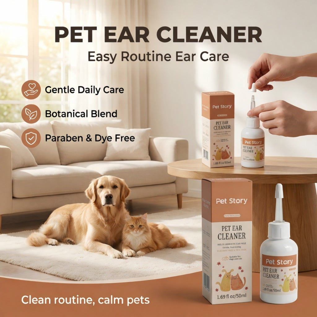 Pet Ear Cleaning Drops for Cats and Dogs | Gentle, Effective Solution