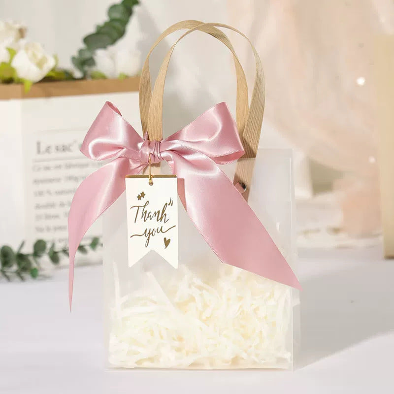 Frosted Transparent Gift Handbag | Elegant & Customizable Packaging