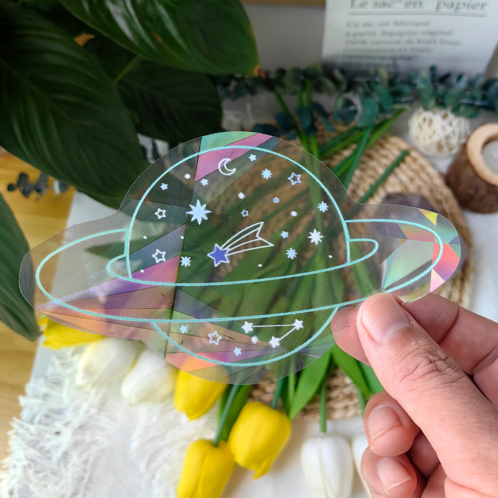 Cosmic Rainbow Prism Window Sticker | Stunning Light Reflection Decor