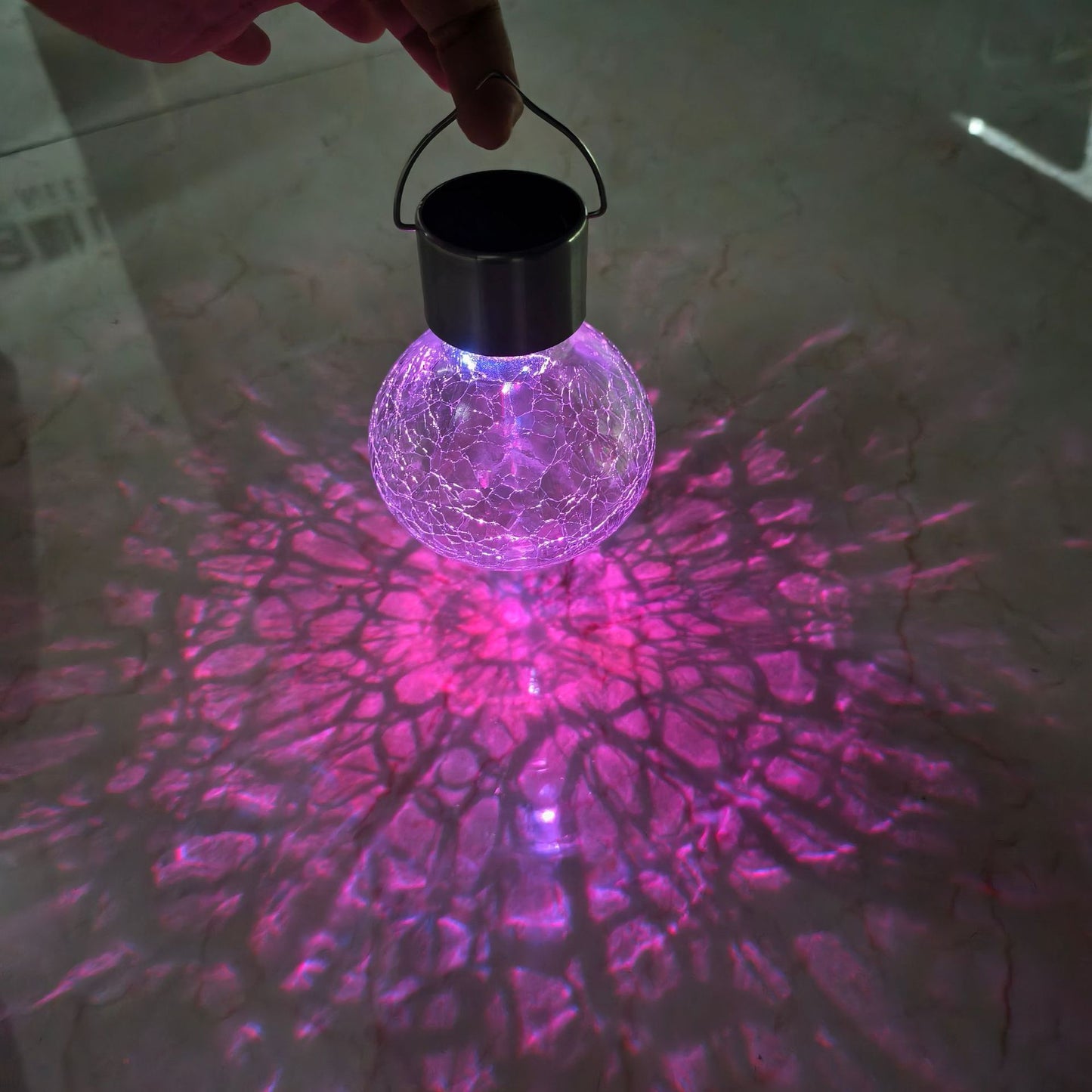 Solar Crack Glass Light | Eco-Friendly Outdoor Décor