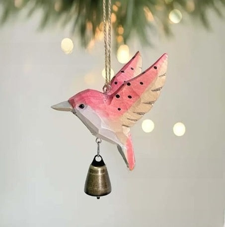 Handmade Wooden Hummingbird Hanging Ornament | Unique Home Decor