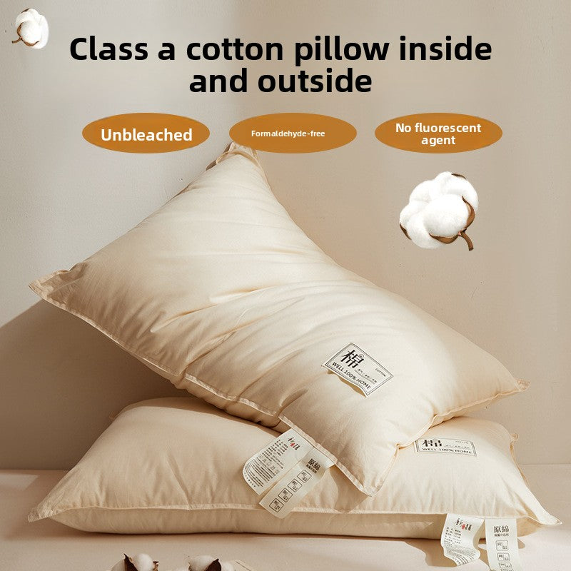 Pure Cotton Cervical Support Pillow | Ergonomic Neck Comfort