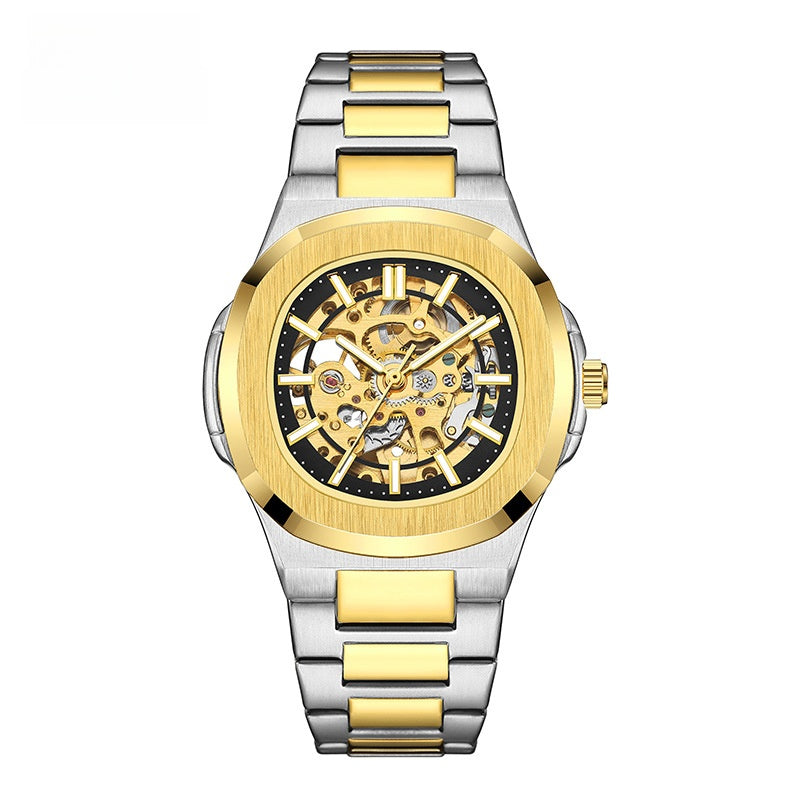 Luminous Double-Sided Hollow Men's Watch | Elegant Automatic Timepiece