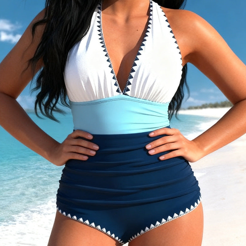 Elegant Floral Print One-Piece Swimsuit for Women | Modest Swimwear