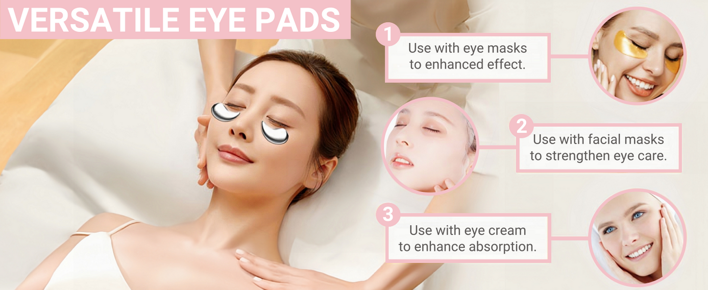 Eye Massage & Cooling Pad Set | Reduce Puffiness & Dark Circles