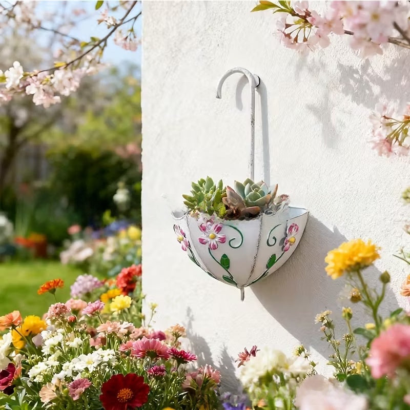 Elegant Umbrella Wall Planter | Stylish Vertical Garden Decor