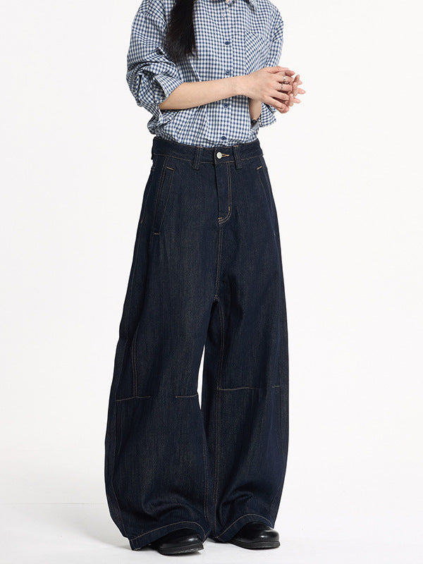 Retro Wide-Leg Denim Jeans | Unisex Vintage Style