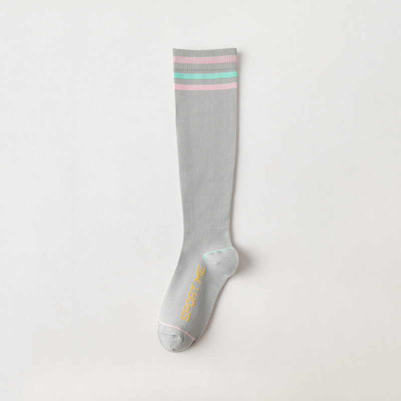 Women's Striped Compression Sports Socks | Comfort & Support