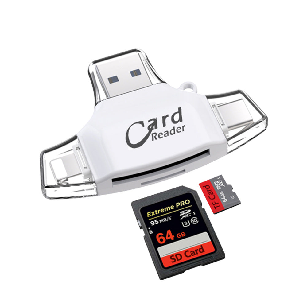 Versatile Metal SD/TF Card Reader | Durable & Compact Design