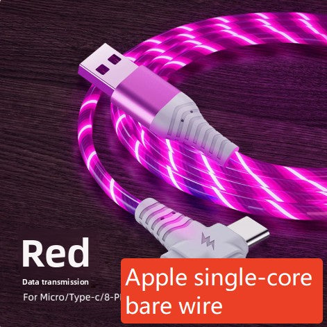 Rotating Multi-Head USB Fast Charging Cable with LED Light