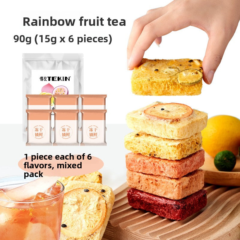 Delicious Freeze-Dried Fruit Tea Blocks | Instant Hydration
