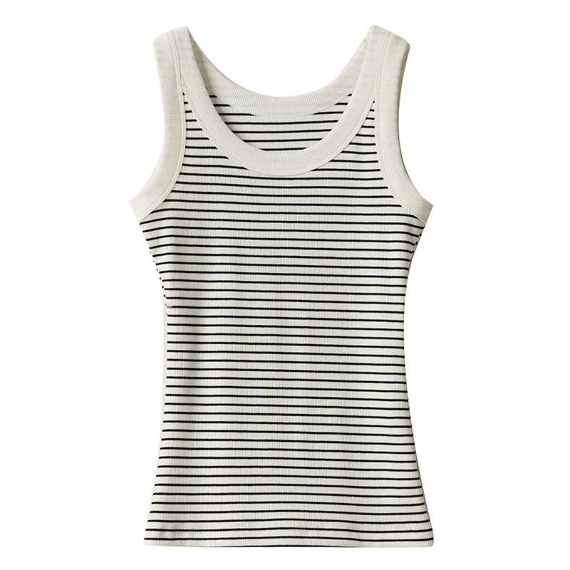 Pure Cotton Striped Camisole Top for Women | All-Season Comfort