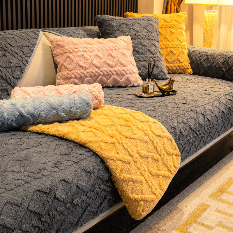 Soft Plush Sofa Cushion Cover | Stylish and Comfortable Protection