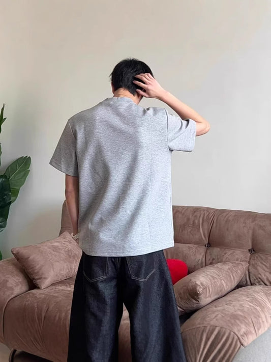 Men's Boxy Fit Short Sleeve Cotton T-Shirt | Stylish Summer Comfort