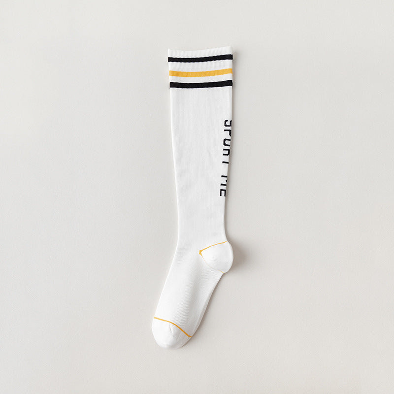 Women's Striped Compression Sports Socks | Comfort & Support