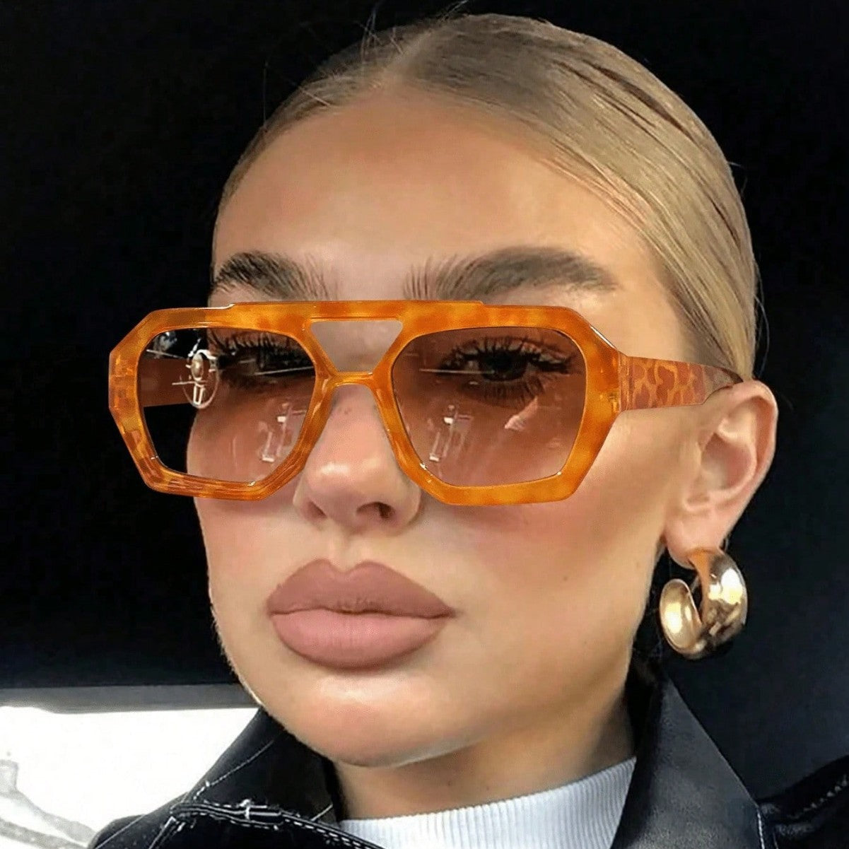Retro Polygonal Sunglasses | Stylish Vintage Frames with UV Protection