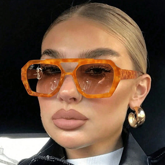 Retro Polygonal Sunglasses | Stylish Vintage Frames with UV Protection