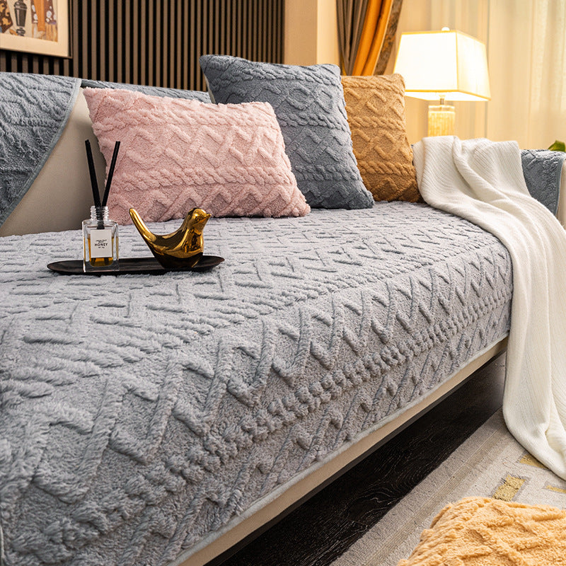 Soft Plush Sofa Cushion Cover | Stylish and Comfortable Protection