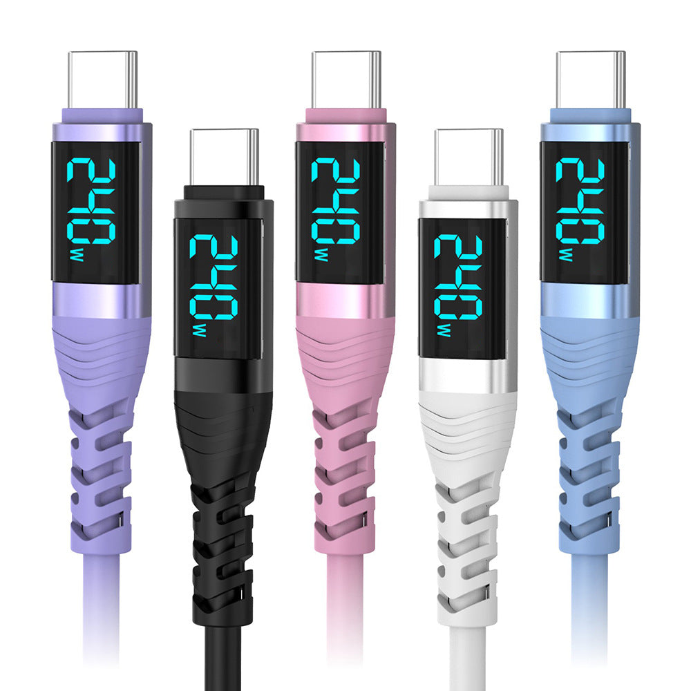 240W Digital Display Fast Charging Type-C Data Cable