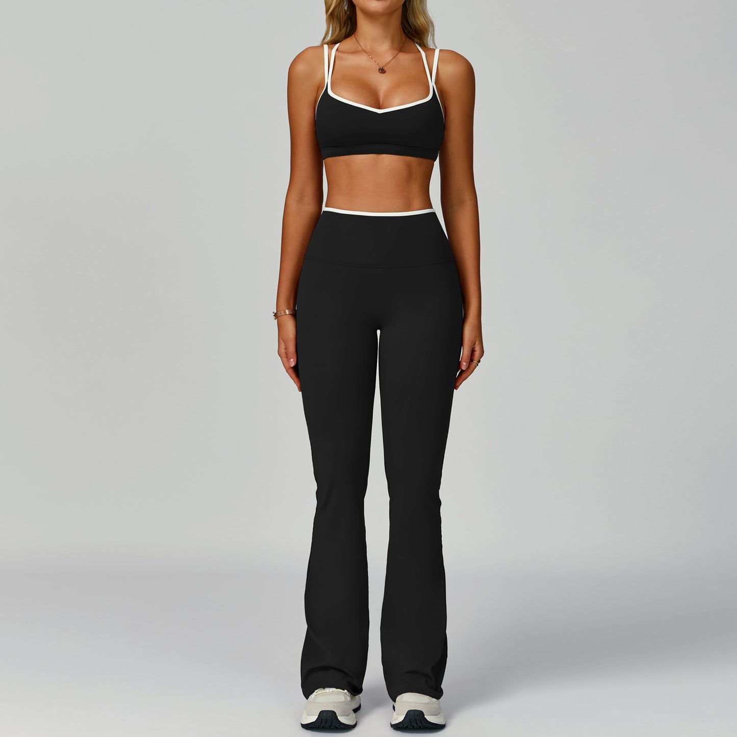 Color Blocked Edge Sports Yoga Clothing | Stylish Activewear Set