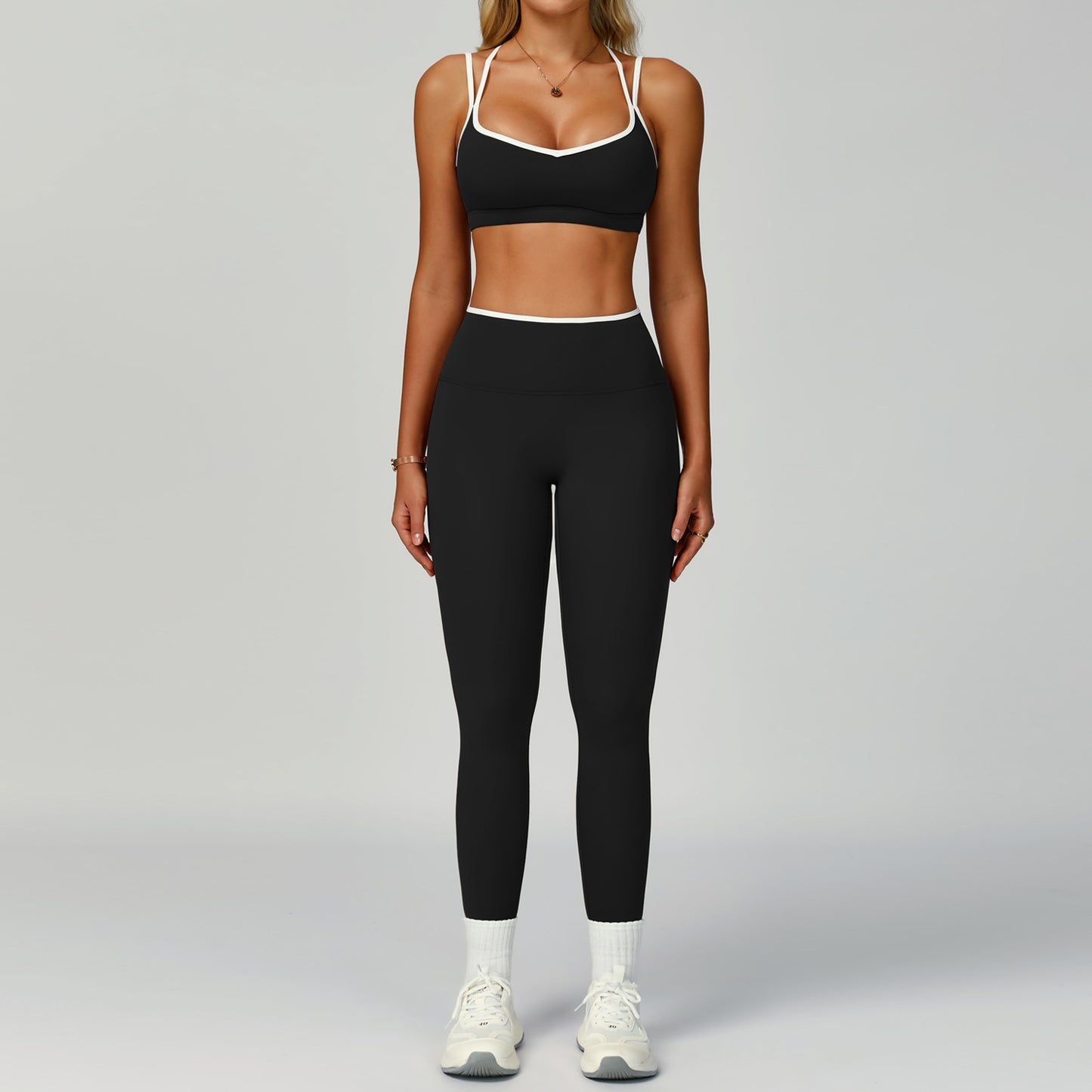 Color Blocked Edge Sports Yoga Clothing | Stylish Activewear Set