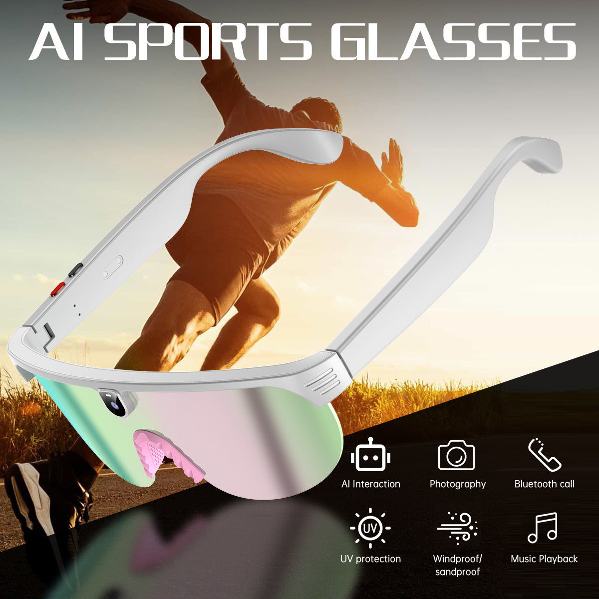 AI Sports Glasses with Camera | Smart Outdoor Eyewear