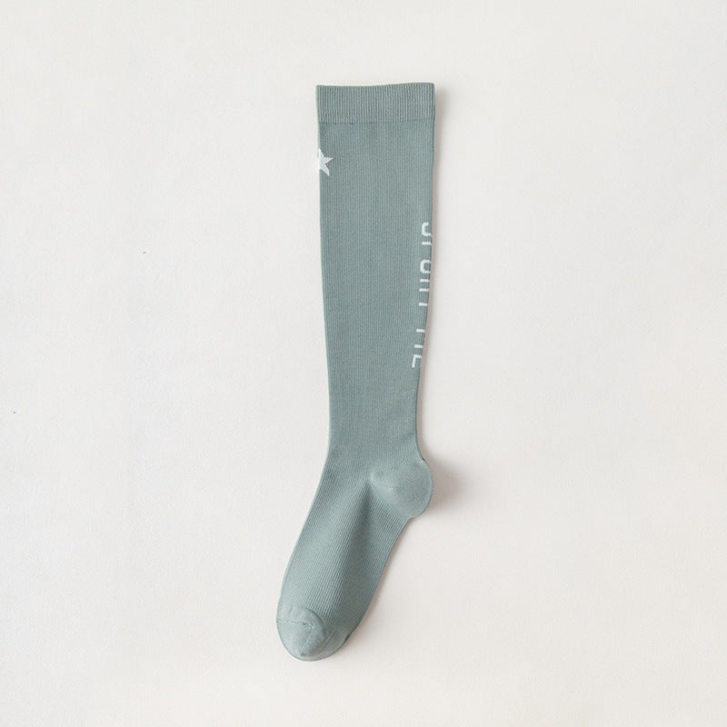 Women's Striped Compression Sports Socks | Comfort & Support