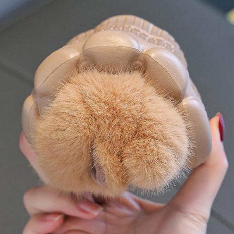 Kids Capybara Plush Slippers | Warm Fuzzy Indoor House Shoes