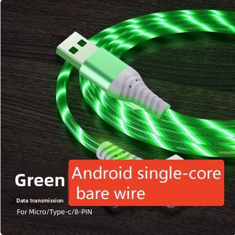 Rotating Multi-Head USB Fast Charging Cable with LED Light