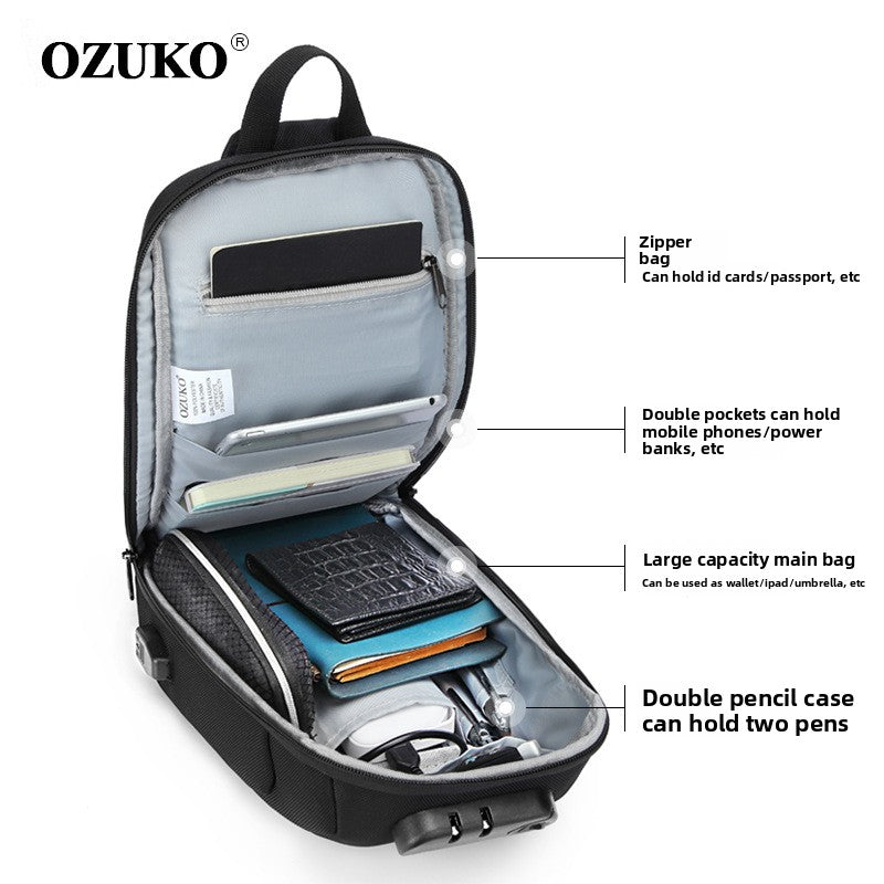 Waterproof Tactical Chest Bag for Men | Multi-Functional Crossbody