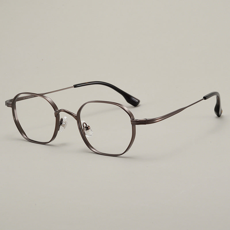 Titanium Glasses Frame | Lightweight Retro Style with Anti-Radiation Lenses