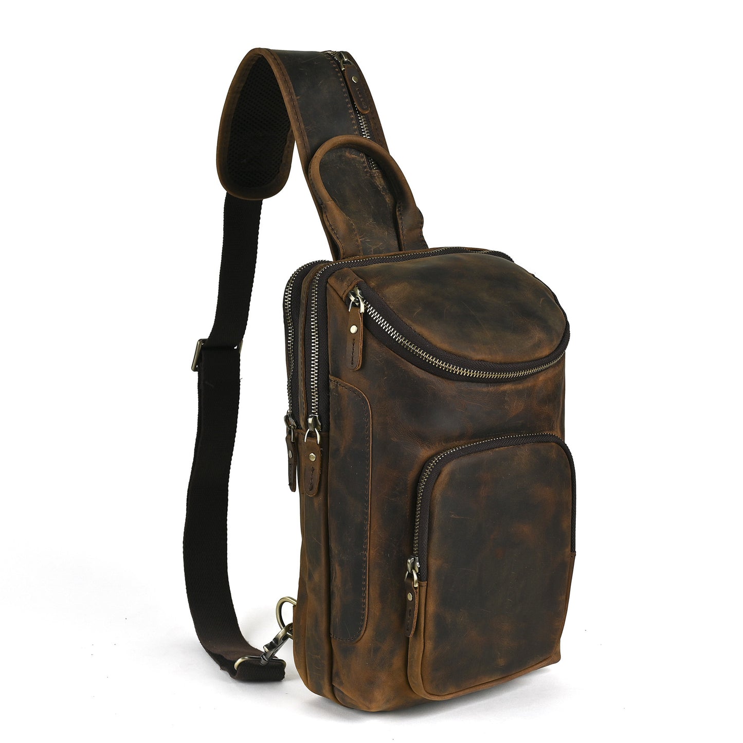 Retro Genuine Leather Chest Crossbody Bag | Stylish & Durable
