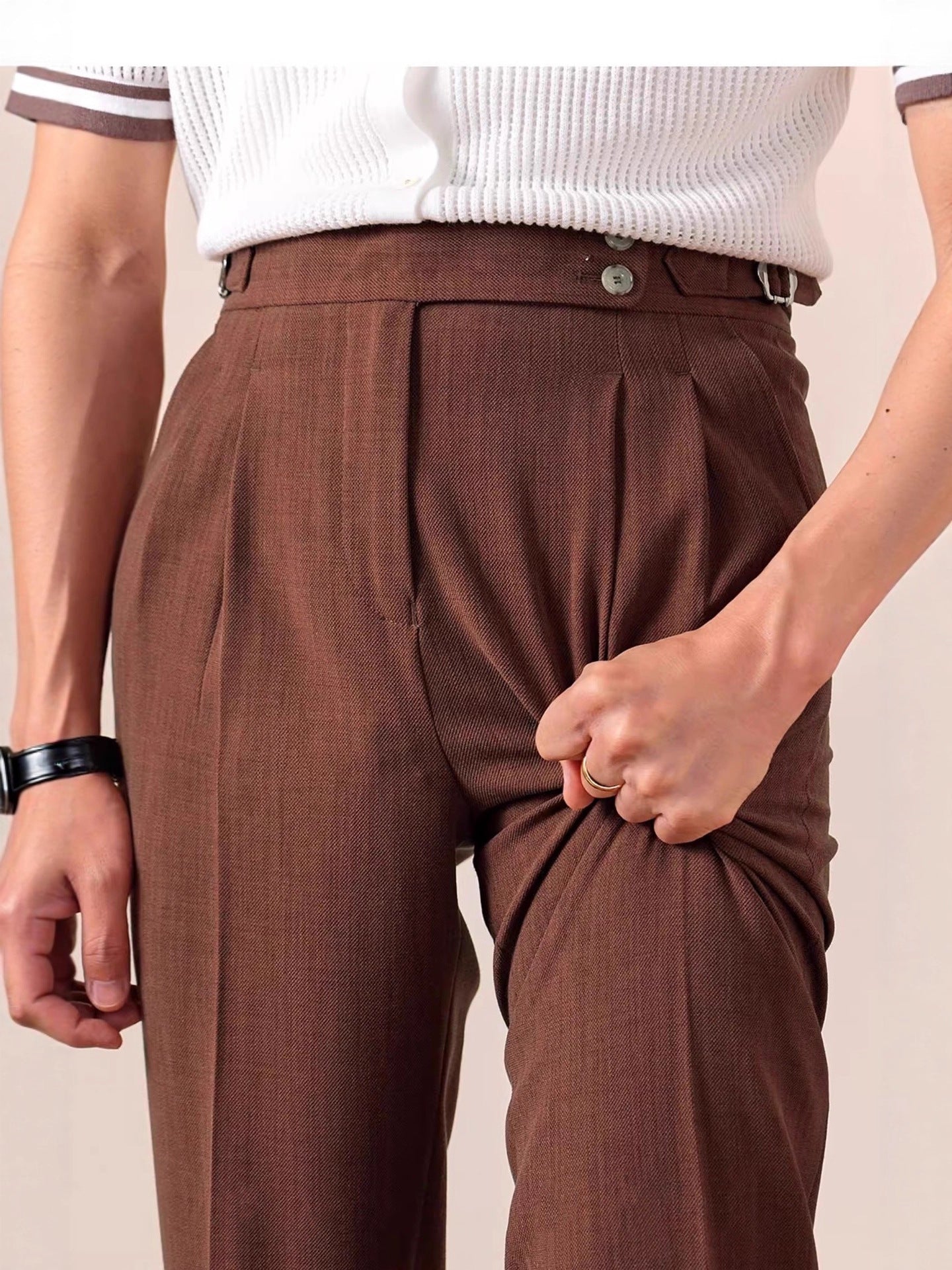 Sophisticated High Waist Straight Leg Trousers for Women