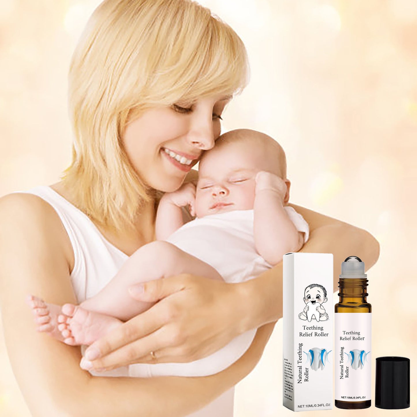 Children's Teething Massage Roller with Soothing Oil | Instant Relief