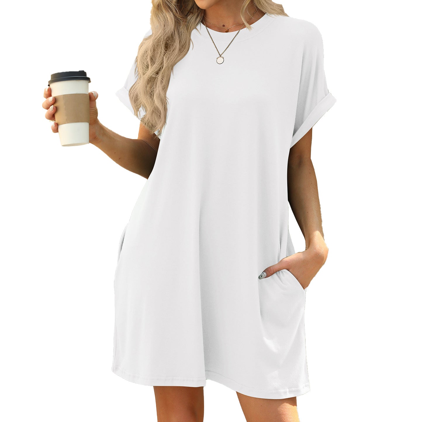 Women's Loose Fit Short Sleeve Dress | Comfortable & Stylish