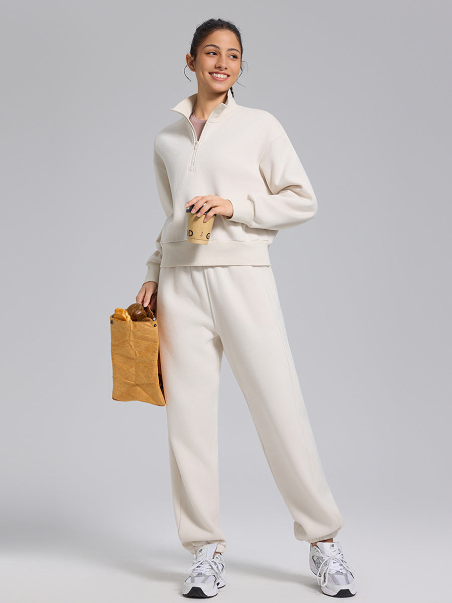 Women's Fleece-Lined Half-Zip Sweatshirt | Cozy & Versatile Style